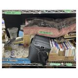 Shelf Job Lot - Books, Sheet Set, Glasses,