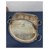 2 Silver Plate Trays,