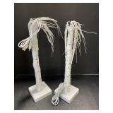 Pair of Decorative Light-Up Birch Trees, 15 ' tall