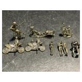 Miniature Brass People & Toys (8)