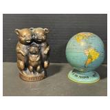 Vintage Coin Banks - Globe, 3 Little Pigs