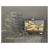 Metal Loon/Tree and Cork Art