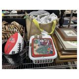 Shelf Job Lot - Frames, Purses, Prints, Lamp, Etc