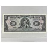 Central Bank Of  Ecuador Ten ( Diez) Sucres