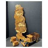 Wooden Trucks, Wooden Wall Hanging