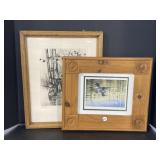 2 Framed Prints - Tranquil Evening Common Loons