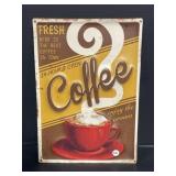 Metal Coffee Sign, 16x11 '