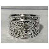 Sterling 925 Silver Floral Pattern Ring