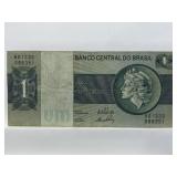 Central Bank Of Brazil One ( Um) Cruzeiro.