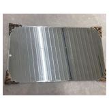 Beveled Mirror With Metal Corner Frames, 25x41 '