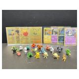 Pokï¿½mon Mini Figures,  4 Golden Cards with