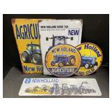 5 Metal New Holland Tractor Signs