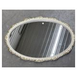 Ornately Framed Oval Mirror, 22x32 '