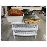 Plastic Shelf, Baskets, Cutting Board Etc.
