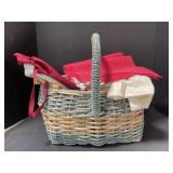 Basket with Linens