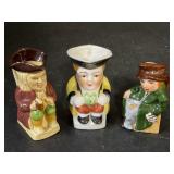 3 Small Character Jugs