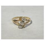 14 kt Gold 3 Diamond Ring