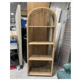 Arched Rattan Bookcase / Display Shelf