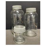 3 Crown Canning Jars - (2) 1/2 Gallon, 1/2 Pint,