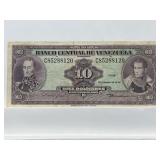 Central Bank Of Venezuela Ten (diez) Bolivares
