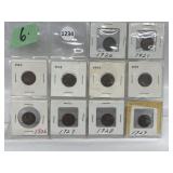 Canada One Cent Coins:  1920 - 1929