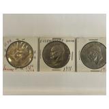 Usa One Dollar Eisenhower Coins: 1971, 1976. 1978d