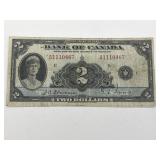Bank Of Canada 1935 Two Dollar Banknote: