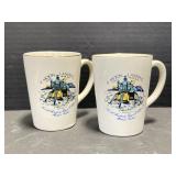 2 Mugs Commemorating 1st Moon Landing, 1969