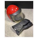 Retro Polaris Helmet And Black Gloves