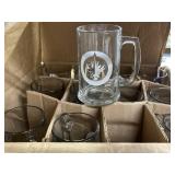 Case Of 12 Winnipeg Jets Etched Tankard Glasses