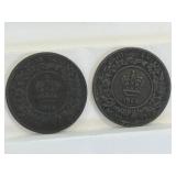 Nova Scotia One Cent 1864 X 2