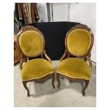 Pair of Vintage Walnut Side Chairs, 20x15x38 '
