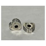 2x Pandora Sterling 925 Silver, Cz ' Sparkling