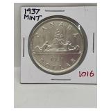 1937 Cdn Silver Dollar - Mint