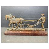 Robbie Burns At the Plough Door Stop, 9.5 ' long