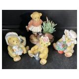 4 Cherished Teddies Collectible Figurines