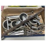 Large & Small Wrenches, Sockets, Pry Bar, Castors