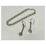 Sterling 925 Silver Byzantine Chain Bracelet and