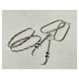 3x Sterling 925 Silver Earrings