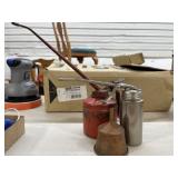2 Small Oil Cans, Filter