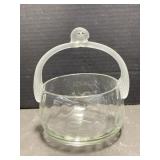 Glass Bowl with Frosted Glass Handle