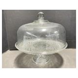 Glass Pedestal Cake Stand with Glass Dome