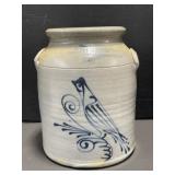Flack & Van Arsdale Stoneware #3 Crock with Bird
