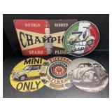 Metal Signs - Firestone, Champion, Cespa,