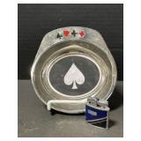 Ace of Spades Ashtray, Vintage Lighter