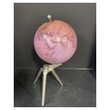 Small Globe on Metal Stand, 16 ' tall