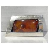 Sterling Silver Handcrafted Amber Brooch & Pendant