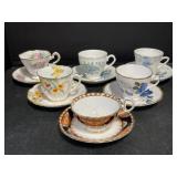 6 Assorted Teacups & Saucers
