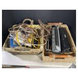 2 Baskets With Desk Supplies & Other Household