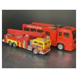 2 Firetrucks - 1 Plastic, 1 Die-Cast